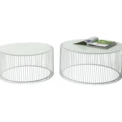 Tables basses Wire blanches (set de 2)