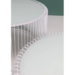 Tables basses Wire blanches (set de 2)