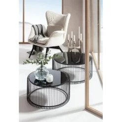 Tables basses Wire noir (set de 2)