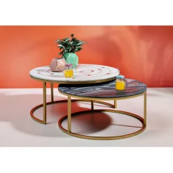 Tables d appoint Mystic rond (jeu de 2)