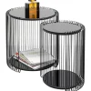 Tables d appoint Wire Cut Out noir (2/Set)