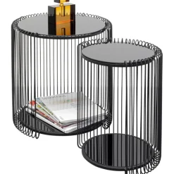 Tables d appoint Wire Cut Out noir (2/Set)