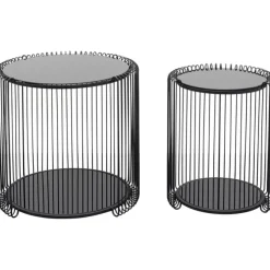 Tables d appoint Wire Cut Out noir (2/Set)