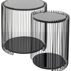 Tables d appoint Wire Cut Out noir (2/Set)