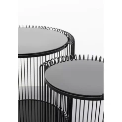 Tables d appoint Wire Cut Out noir (2/Set)