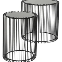 Tables d appoint Wire noir (set/2) Ø44cm