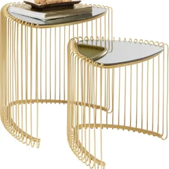 Tables d appoint Wire Triangle doré (2/Set)