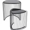 Tables d appoint Wire Triangle noir (2/Set)