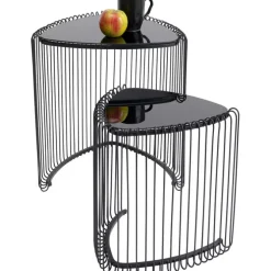 Tables d appoint Wire Triangle noir (2/Set)