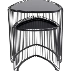 Tables d appoint Wire Triangle noir (2/Set)