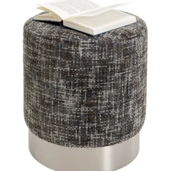 Tabouret Berry High silver gris Ø39cm