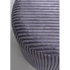 Tabouret Cherry Grey velours cotelé laiton Ø35cm