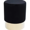 Tabouret Cherry noir laiton Ø35cm