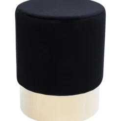 Tabouret Cherry noir laiton Ø35cm