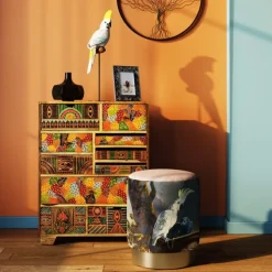 Tabouret Cherry Parrot laiton Ø32cm