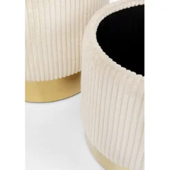 Tabouret Cherry Storage Cord Creme (2/Set)