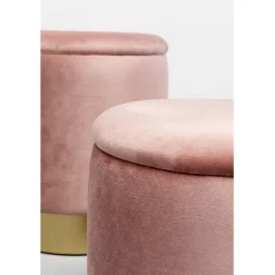 Tabouret Cherry Storage rose - laiton (2/Set)