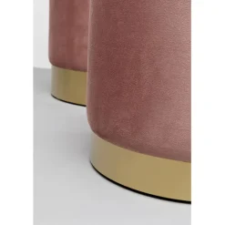 Tabouret Cherry Storage rose - laiton (2/Set)