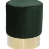Tabouret Cherry vert laiton Ø35cm