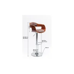 Tabouret de bar Monaco choco