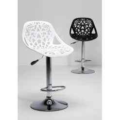 Tabouret de bar Ornament blanc