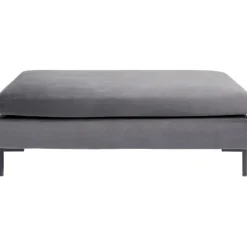 Tabouret Gianni velours gris noir