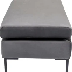 Tabouret Gianni velours gris noir