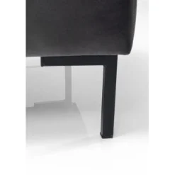 Tabouret Gianni velours gris noir