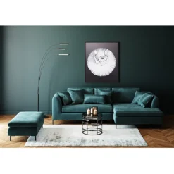 Tabouret Gianni velours vert foncé