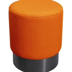 Tabouret Jody orange - Mesh noir Ø35cm