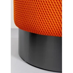 Tabouret Jody orange - Mesh noir Ø35cm