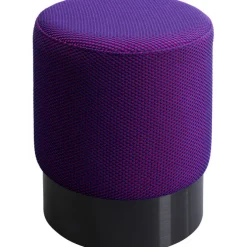Tabouret Jody violet - Mesh noir Ø35cm