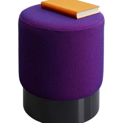 Tabouret Jody violet - Mesh noir Ø35cm