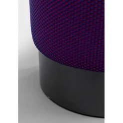 Tabouret Jody violet - Mesh noir Ø35cm