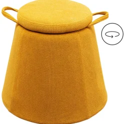 Tabouret Thimble jaune Ø51cm