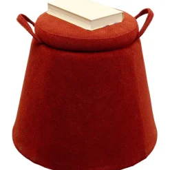 Tabouret Thimble rouge Ø51cm