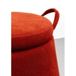 Tabouret Thimble rouge Ø51cm