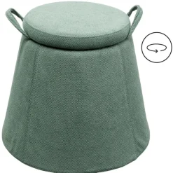 Tabouret Thimble vert Ø51cm