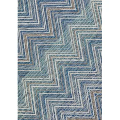 Tapis Outdoor Zigzag bleu 230x330cm