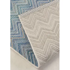 Tapis Outdoor Zigzag bleu 230x330cm