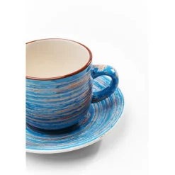 Tasse à café Swirl bleu (2-parts)