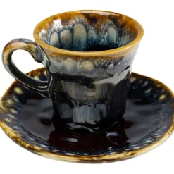 Tasse à espresso Lio bleu nuit (2-parts)