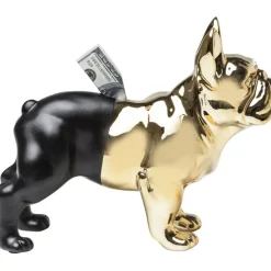 Tirelire Bulldog doré-noir