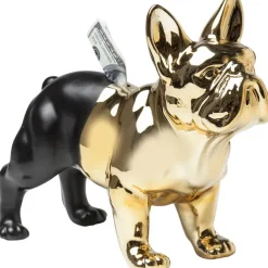 Tirelire Bulldog doré-noir