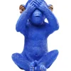 Tirelire Monkey Mizaru bleu