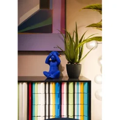 Tirelire Monkey Mizaru bleu