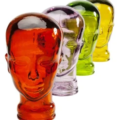 Tête décorative transparente ass. 29cm