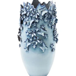 Vase Butterflies bleu clair 50cm