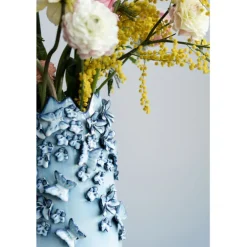 Vase Butterflies bleu clair 50cm