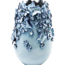 Vase Butterflies bleu clair 35cm